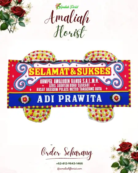 Papan Bunga Ucapan Selamat Woda